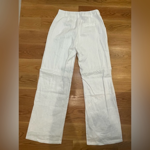 NWT DISSH Holden White Linen Pant / US 4 - Picture 4 of 8